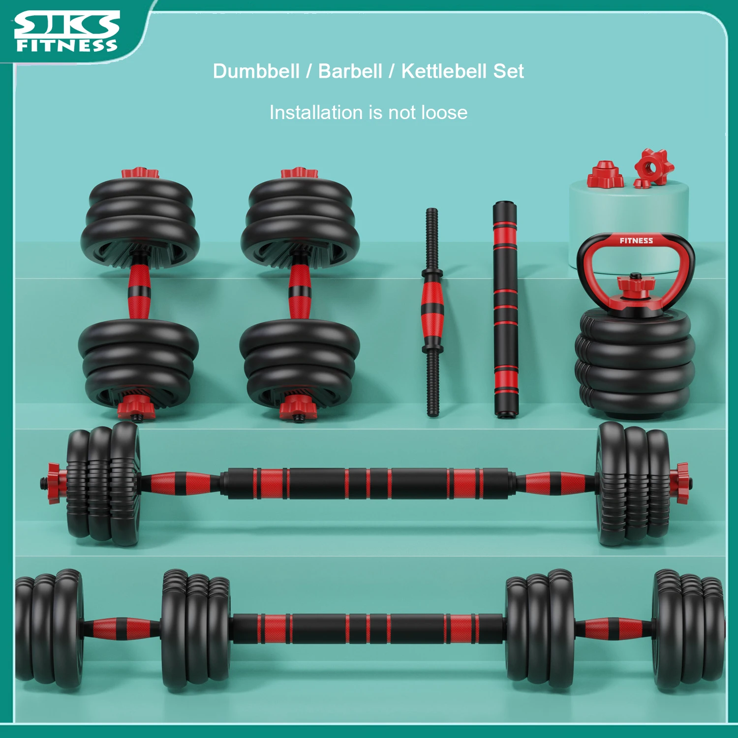 Juego de Mancuernas Ajustables 20LBS/35LBS/55LB/70LBS/90lbs, Pesas Libres 4 en 1, Juego de Pesas de Acero Negro para Gimnasio en Casa, Fitness y Entrenamiento