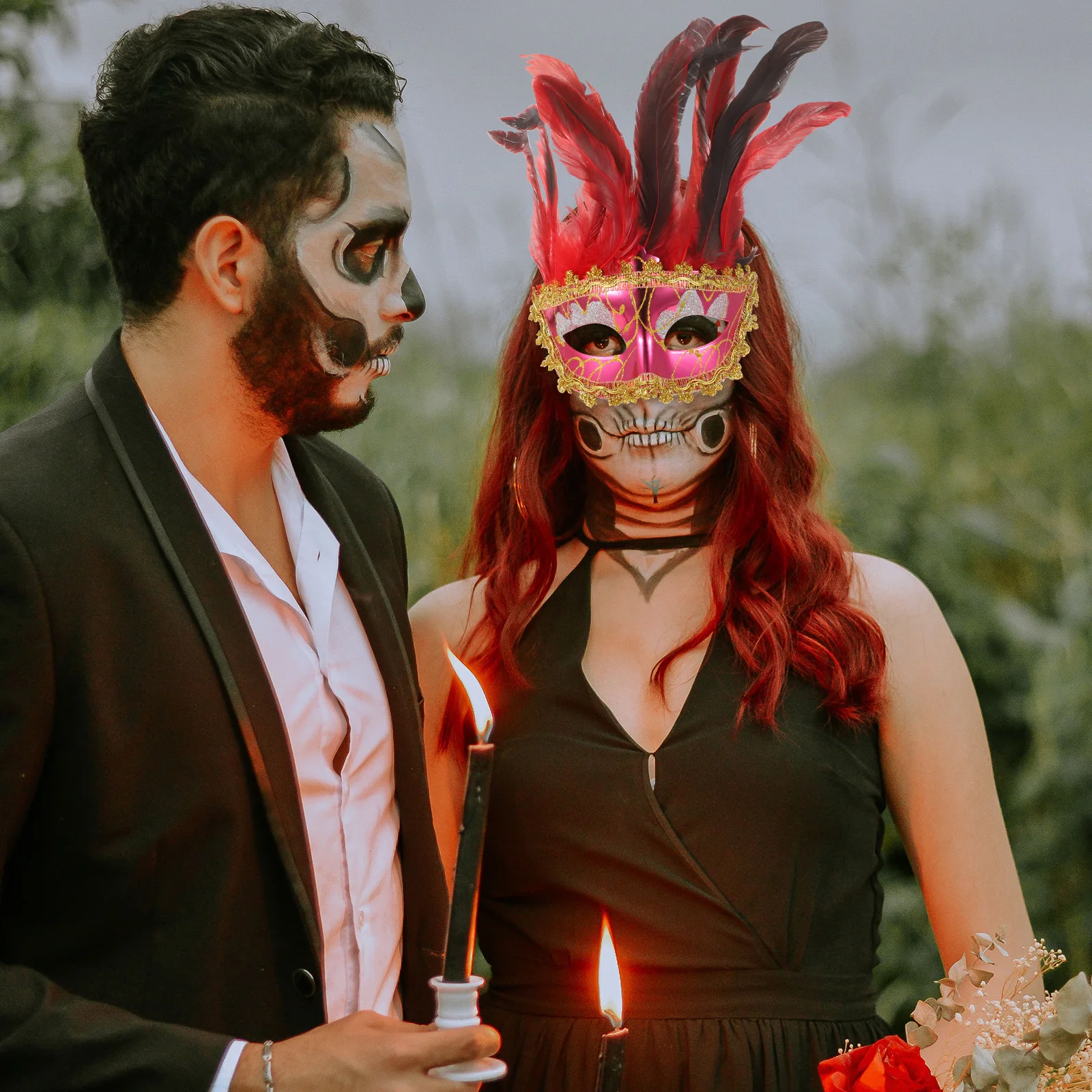 

Festive Dance Mask Masquerade Masks Ladies for Party Carnival Cosplay Festival Costume Props