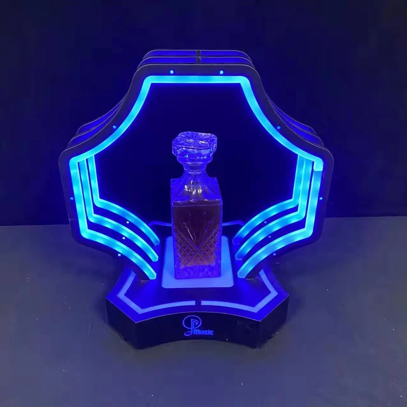 Square bottle led glorifier display champagne bottle represent night club VIP wine vodka bottle show whiskey display