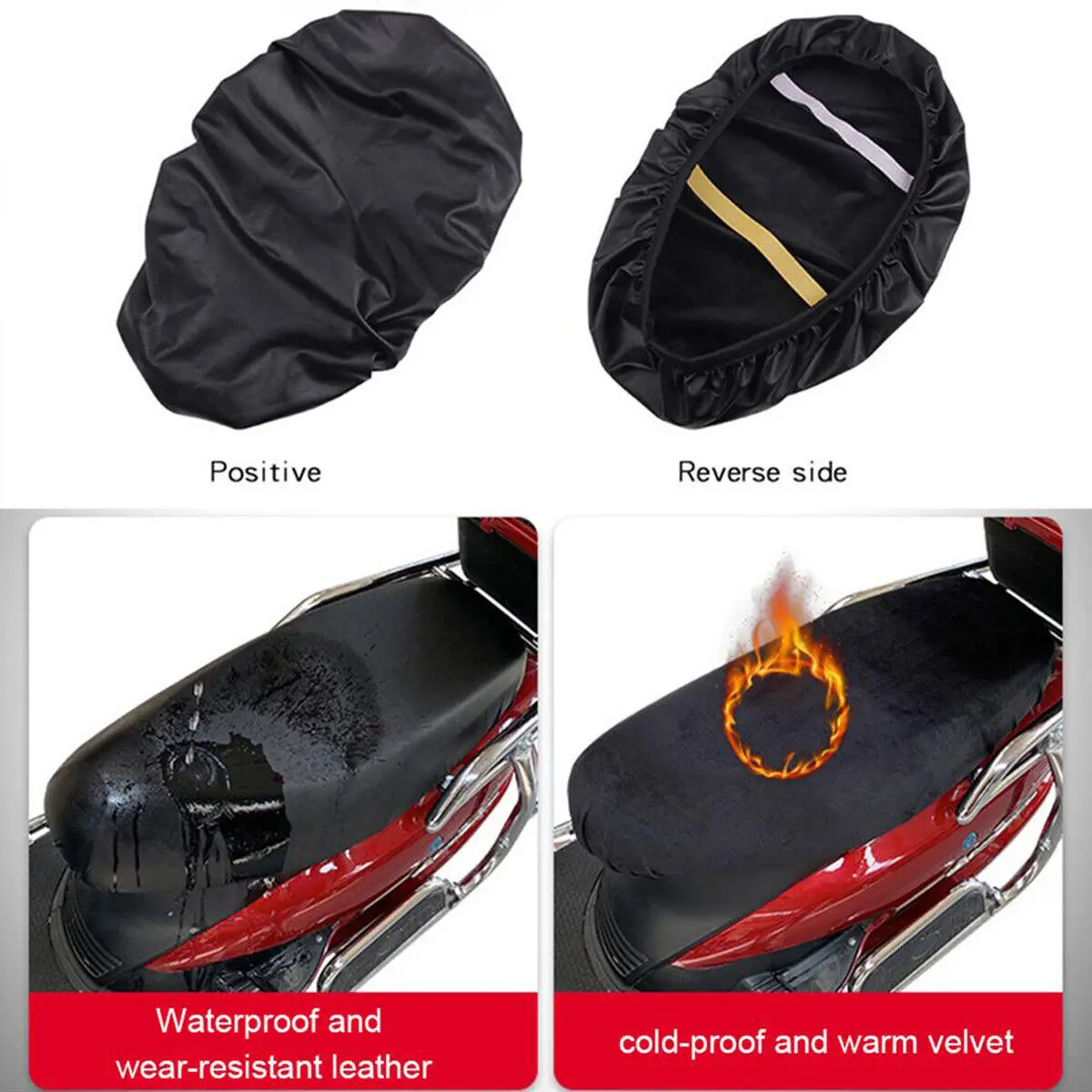 Motorcycle Seat Cover Waterproof Cushion Leather Protector Universal Soft Sun Protection Thermal Insulation of Seat CushionCover