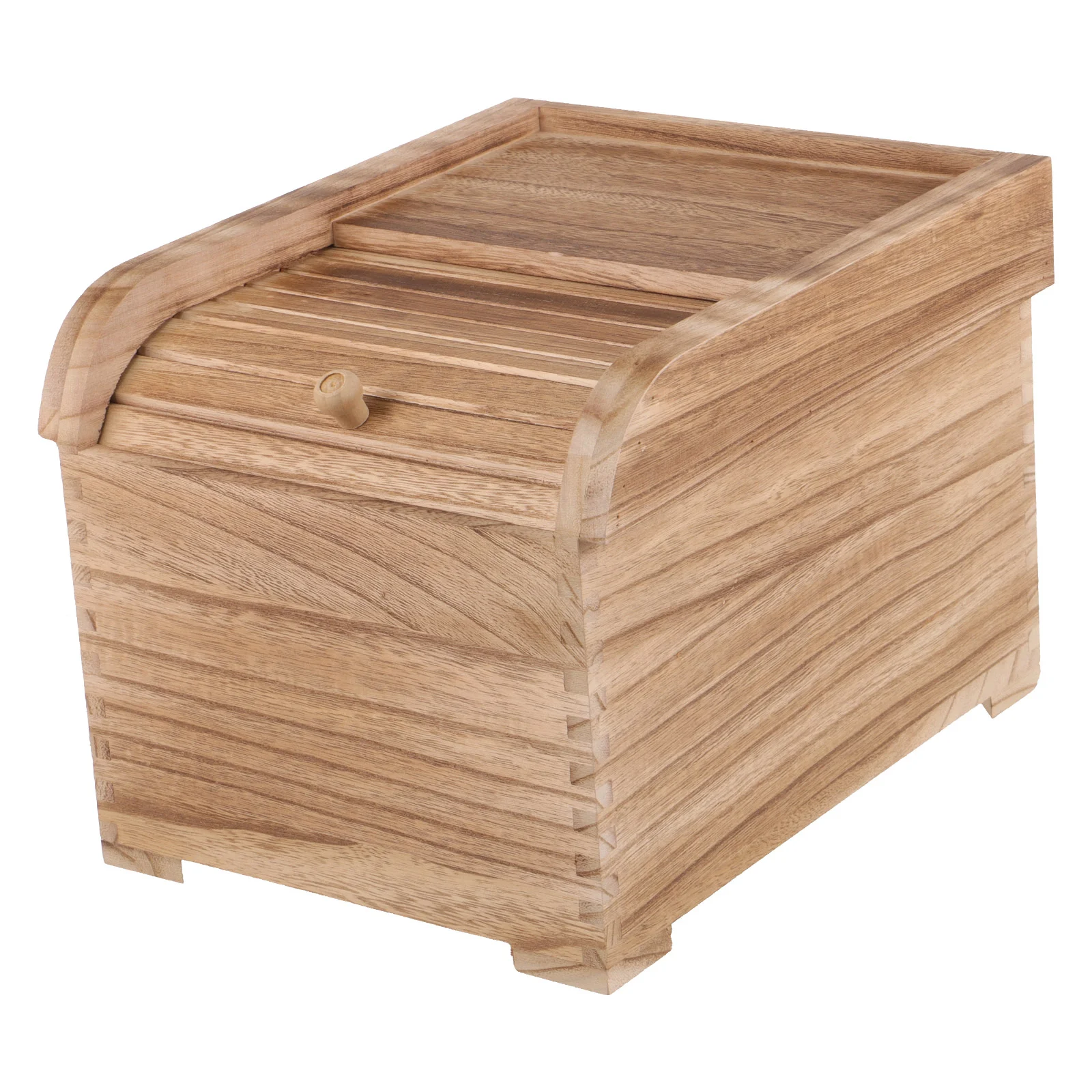 Flour Solid Wood Rice Storage Box Bin with Large Bread Bins for Kitchen Wooden Food Containers Bucket