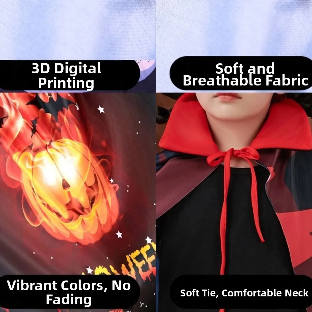 Vestir-se capa com capuz capa de halloween fantasia novidade capa de feiticeiro místico cosplay traje conjunto meninos meninas