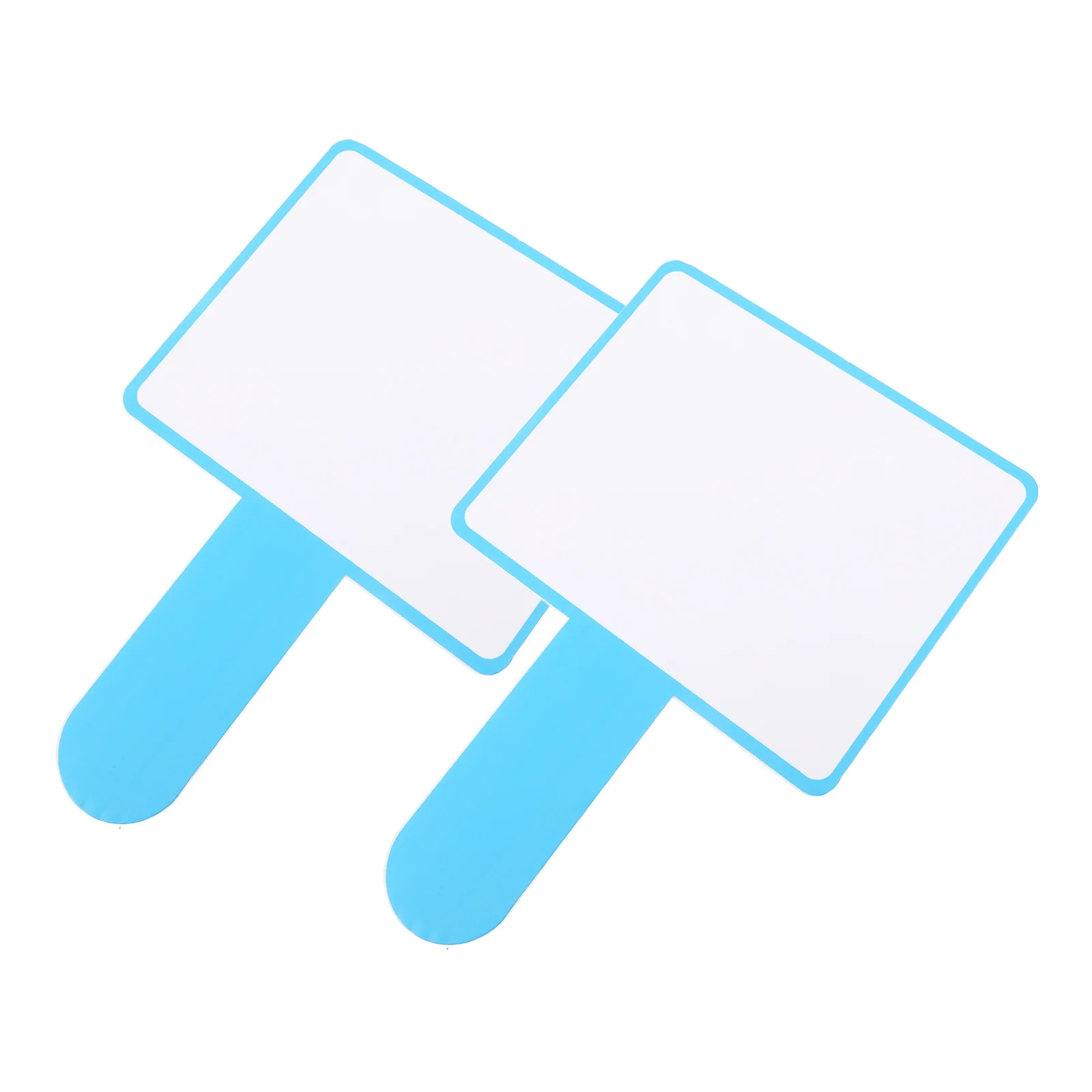 2pcs Single Sided Dry Erase Whiteboard Paddle Handheld Answer Board For Classroom Teaching Office Meeting Party Voting Scoring