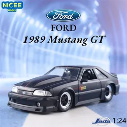 1:24 1989 Ford Mustang GT High Simulation Diecast Car Metal Alloy Model Car Children's toys collection gifts J339