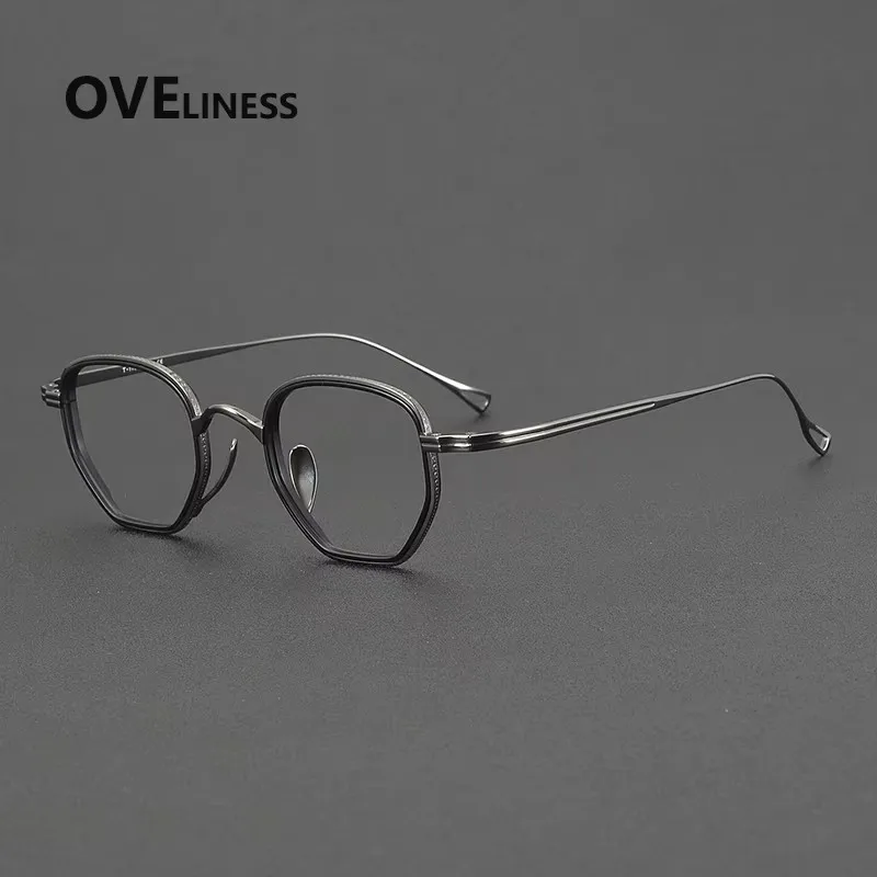 

Pure Titanium Glasses Frame Men Women Square Eyeglasses frames Ultralight Japanese High Quality Eyewear spectacles
