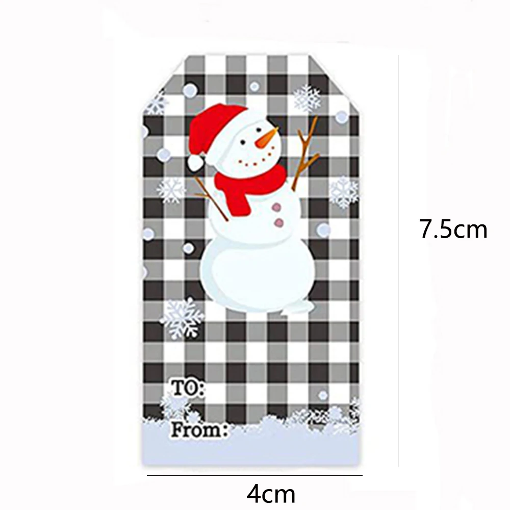 50-300Pcs New Merry Christmas Gift Name Tags Present Seal Label Stickers Christmas Gift Package Decoration DIY XMAS Stickers