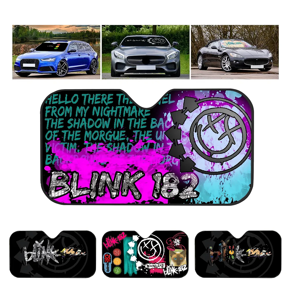 

B-BLINK-182 Novelty Car Front Windshield Sunshade 70x130cm Cartoon Foils Car Window Windscreen Cover