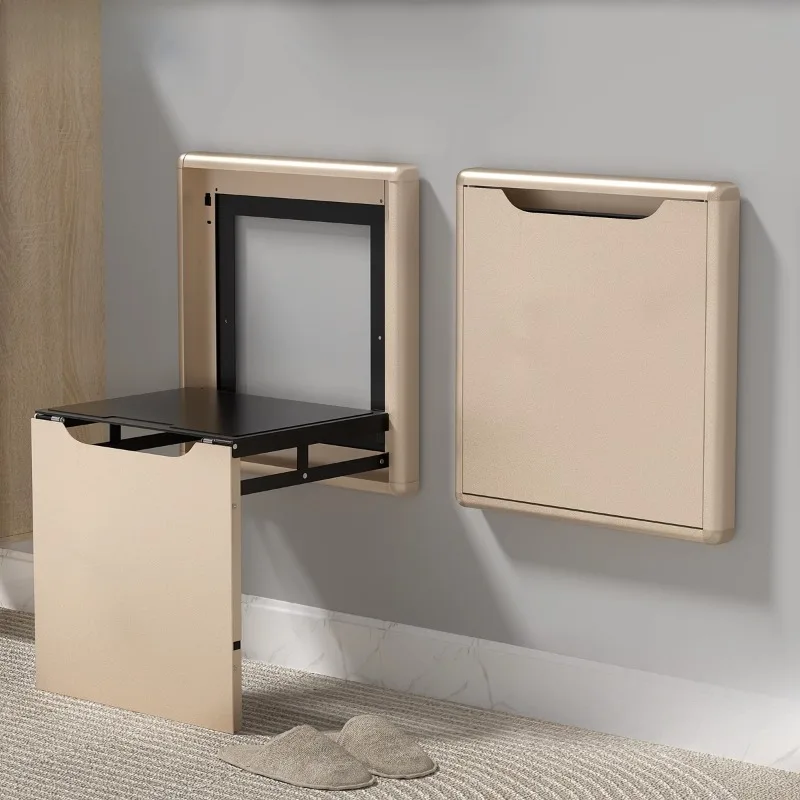 

Folding shoe changing stool chair Wall-mounted wall-mounted household entrance entrance bathroom Invisible shoe changing stool c