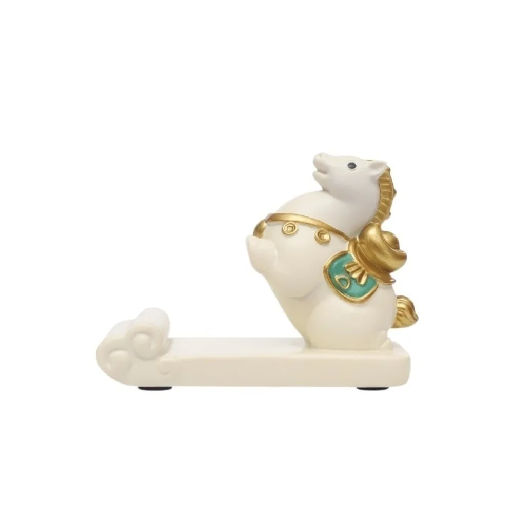 

Horse Mascot Zodiac Pony Phone Holder Resin Small Ornament Mobile Phone Stand Pony Shape Good Luck Cell Phone Bracket