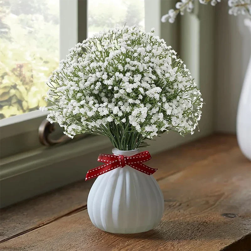 5/10/20Pcs Artificial Baby\'s Breath Flowers Real Touch Gypsophila Suitable for Wedding Bride Engagement Home Ornament Room Decor