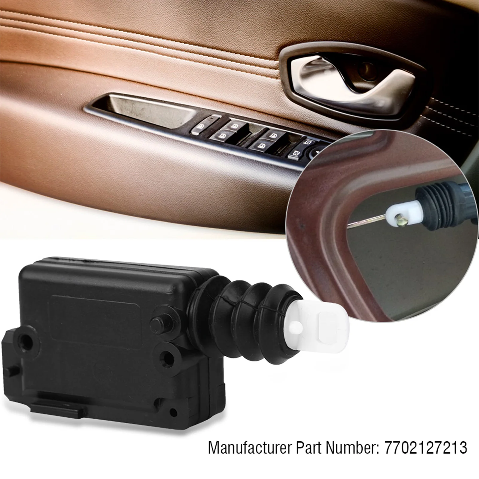 Actuador de cerradura de puerta central 7702127213 Actuador de cerradura de puerta de motor de bloqueo central 2 pines para Scenic Clio 7702127213