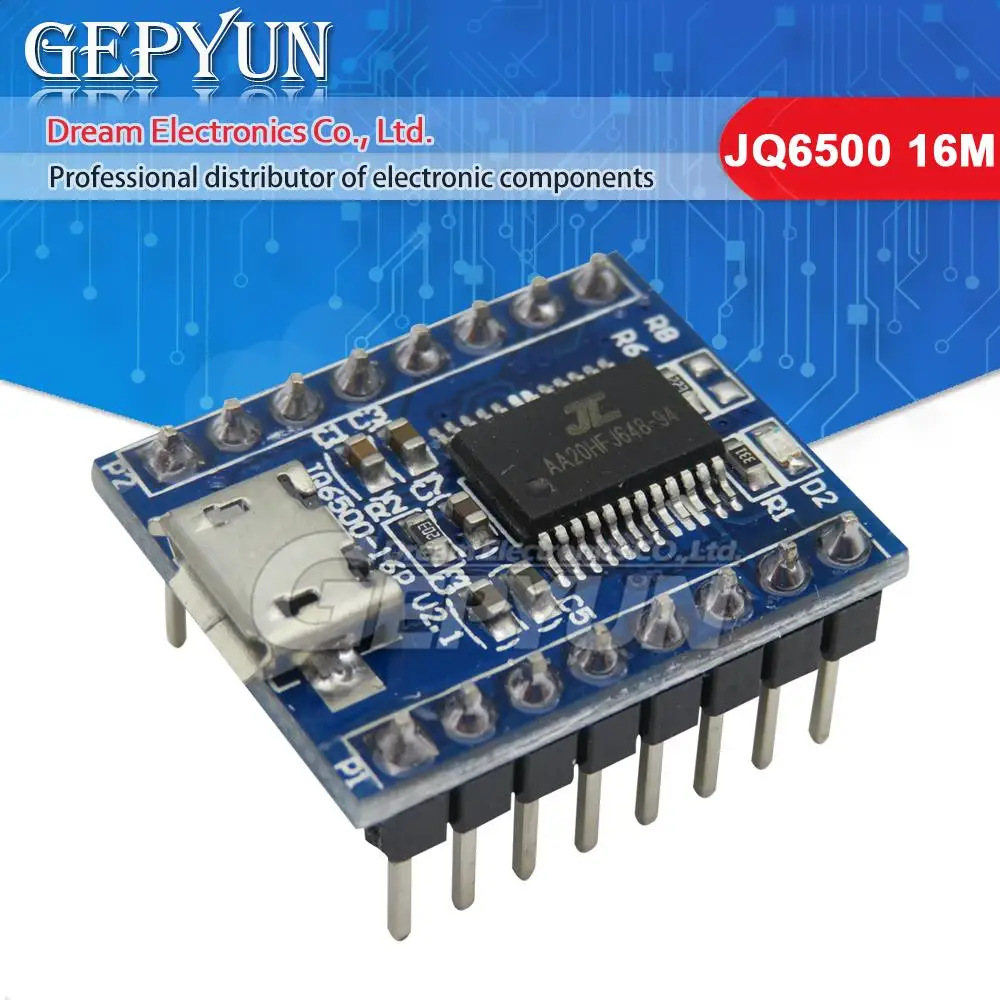 JQ6500 16M Voice Sound Module USB Replace One to Five Way MP3 Voice Standard JQ6500 Voice Module