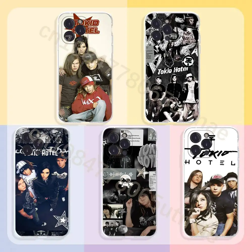 

T-Tokio H-Hotel Band Phone Case For iPhone11,12,13,14,15,16,17,Plus,Pro,Max,Plus,Transparent Cover