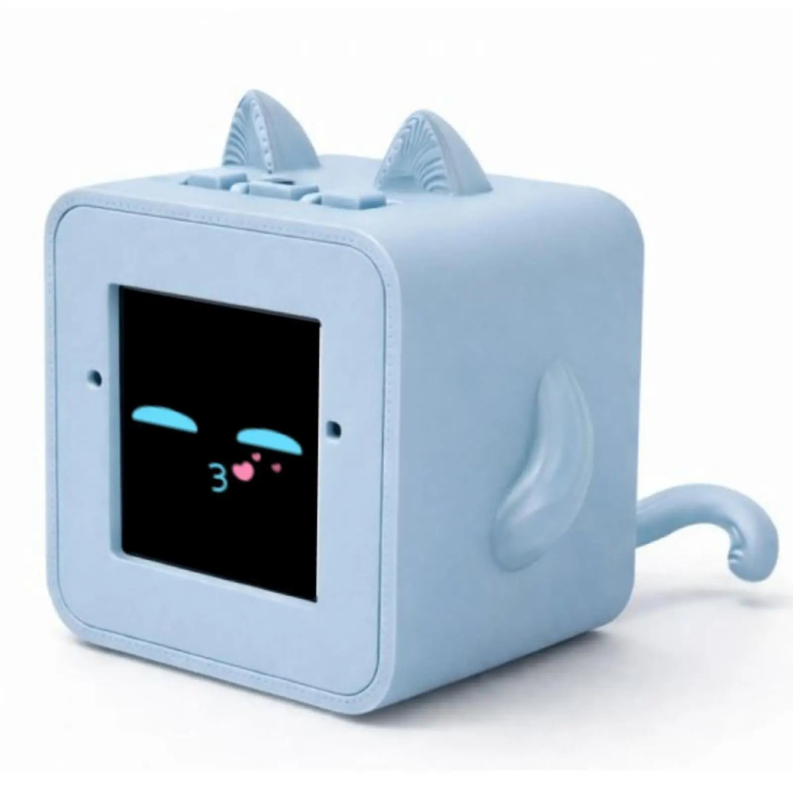 Desktop AI Companion with Moving Mood Screen and Small Ears for Office Shelf Accent