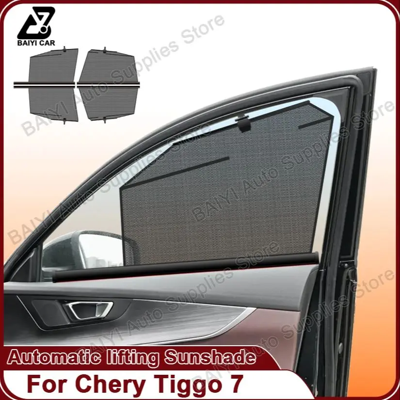 

Для Chery Tiggo 7/7 PLUS 2016-2019 Солнцезащитный козырек на боковое окно Защита от солнца Затемняющая штора Автоподъемные шторы Автомобильные аксессуары