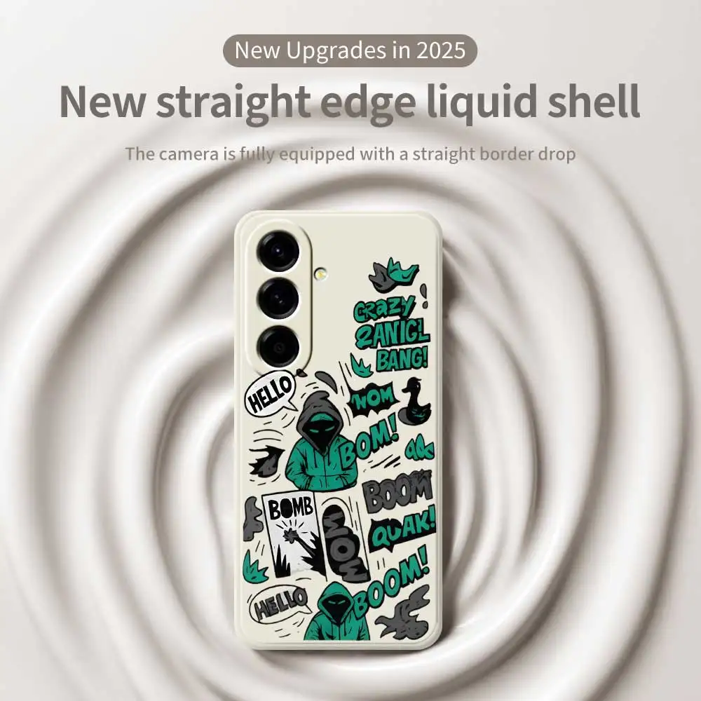 العصرية كول الكتابة على الجدران نمط قضية الهاتف لسامسونج غالاكسي A56 A32 A23 A22 5G A32 A23 4G A55 A54 A53 A52 A51 A35 A34 غطاء ناعم