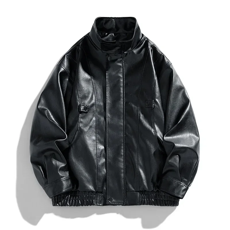 

Jacket Autumn Winter Fashionable Breathable Versatile Leather Jacket Fashionable Handsome Men Retro Motorcycle Leather