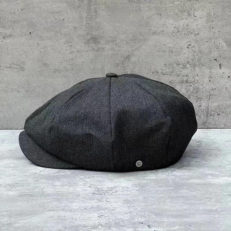 2024 Big Size Cotton Newsboy Caps Men Spring Summer Thin Breathable Beret Women Casual Hat Unisex Sweat Octagonal Hats 63CM