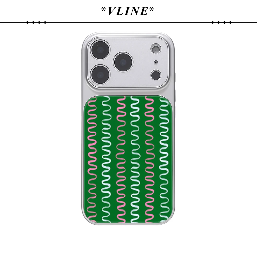 

Роскошный стеклянный чехол для iPhone 17, 16, 15, 14, 13 Pro Max, 17 Air с розово-белыми волнистыми линиями – незаменимый аксессуар