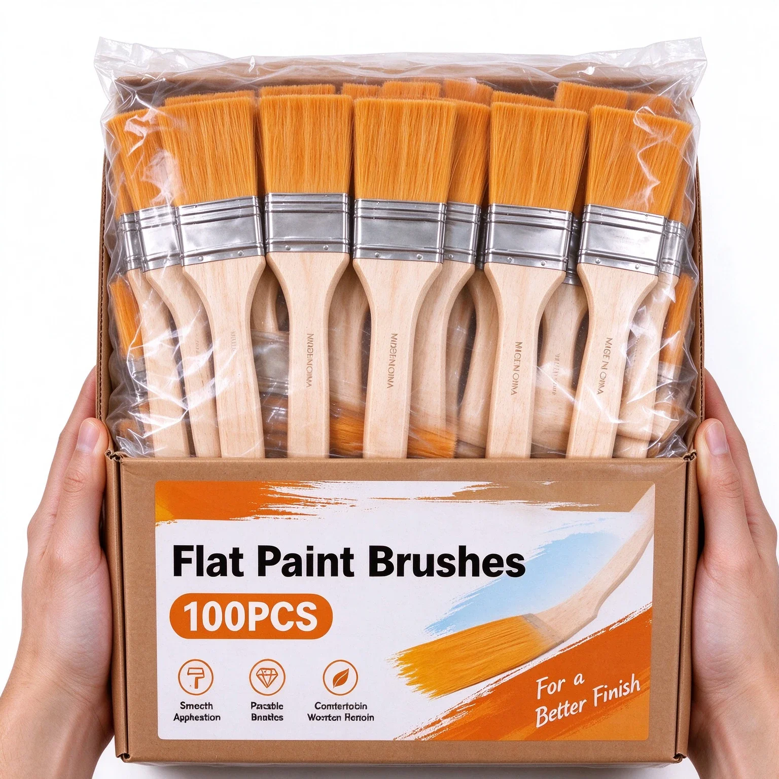 Nylon Wooden Handle Paint Brushes Set Wall Fence Furniture Small Trim Painting Brush DIY Decor Varnish Watercolor Painting Tools