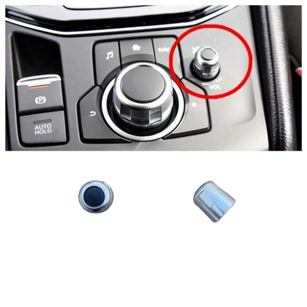 

For CX-5 Car Audio Control Multimedia Knob Car Interior Upgrade Silver Multimedia Switch For Mazda ABS Construction