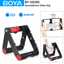 BOYA BY-VG300 Smartphone Video Rig Handheld Phone Selfie Gimbal Stabilizer Tripod for Photographers Filmmakers Video Recording