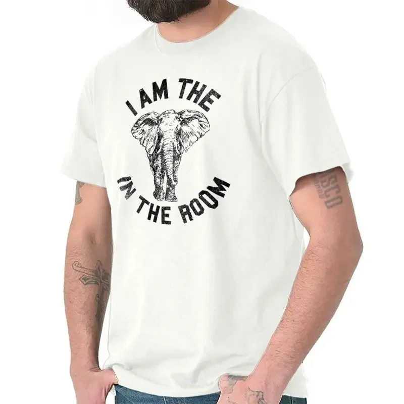 

Elephant In Room Awkward Sarcastic Funny Womens or Mens Crewneck T Shirt Tee