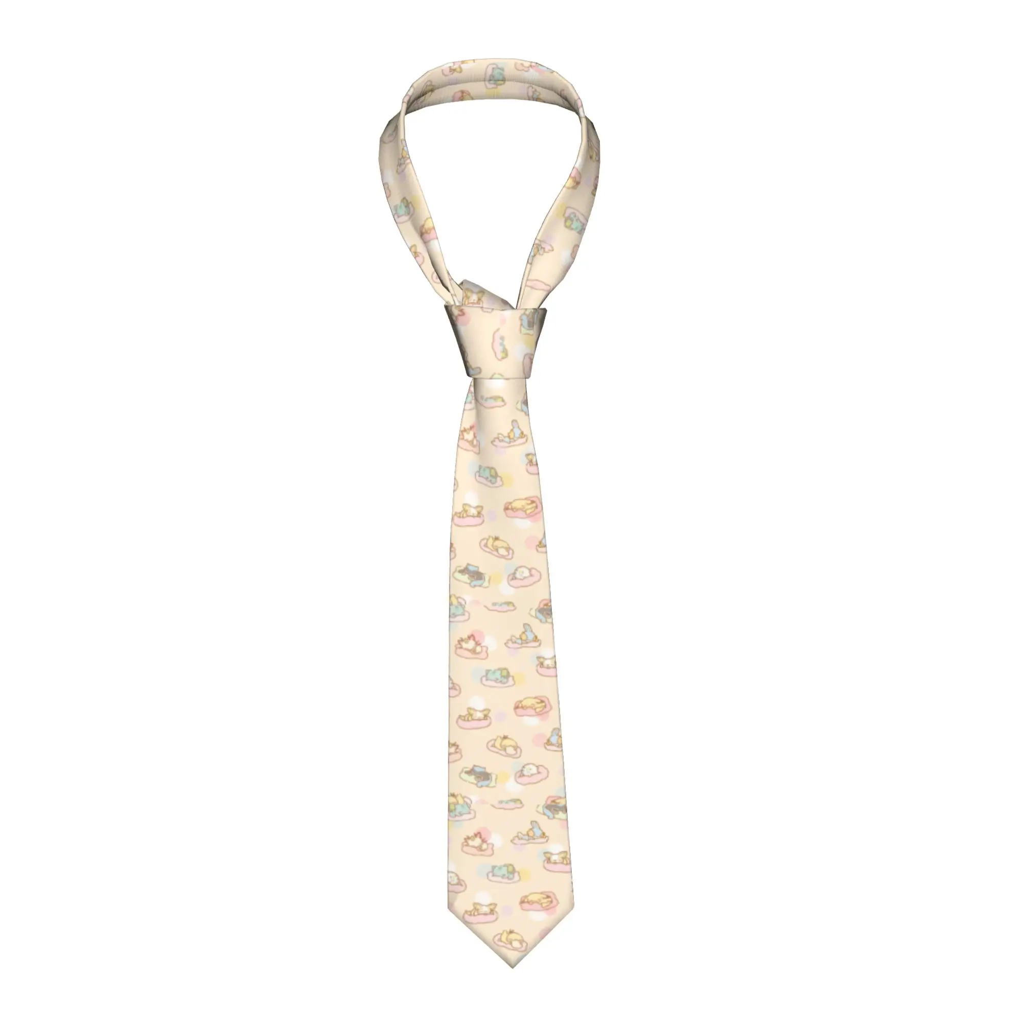 Necktie Sleep Pokemon Unisex 8 cm Narrow Neck Ties Kawaii Pikachu Eevee for Men Suits Accessories Gravatas Wedding Cosplay Props