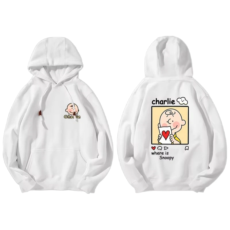 

Miniso Snoopy Anime Cartoon Men's Hooded Sweatshirt Couple Outfit New I Sports Women's Hooded Pullover Sweatshirt Trend 2025 New