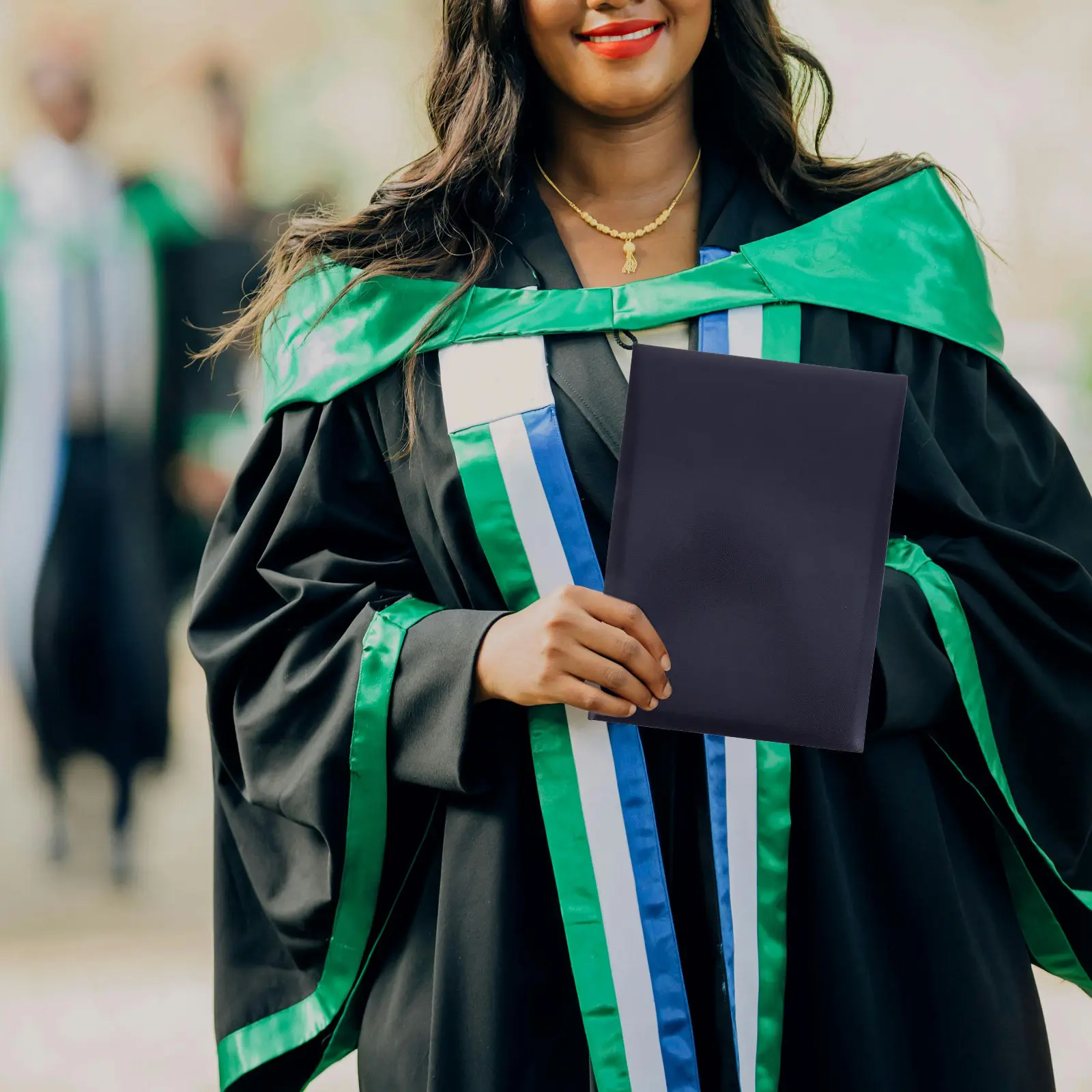 

Синяя обложка для диплома, пустая, с мягкой подкладкой, жесткая обложка для документов, с атласными уголками, для выпускного сертификата, папка для презентации, чехол для наград