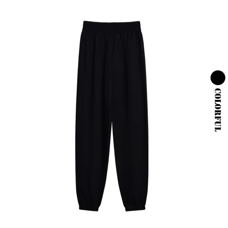 กางเกงวอร์มผู้หญิง DRUR ระบายอากาศได้ดี มีเชือกผูก เอวยางยืด สีตัดกัน สไตล์ลำลอง มีกระเป๋า เหมาะสำหรับออกกำลังกาย ชุดออกกำลังกาย