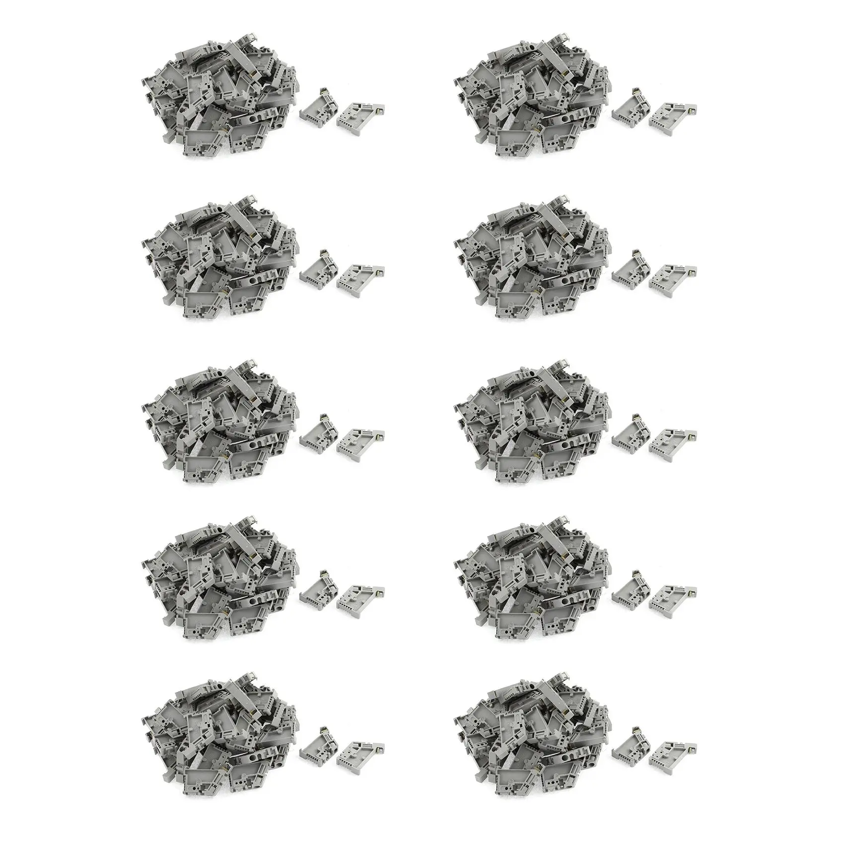 

BHTS-500Pcs 35Mm DIN Rail Terminal Block End Stopper Mounting Clips