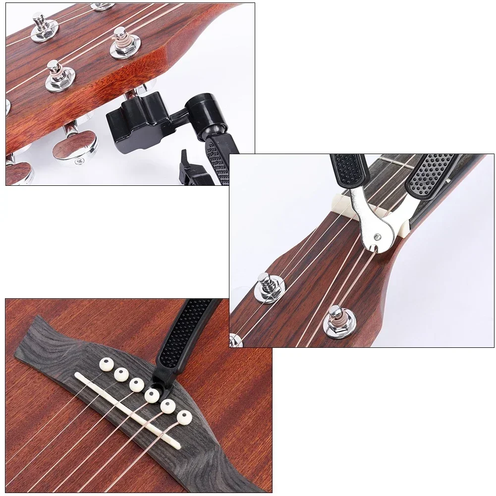 

3 In 1 Guitar String Winder Replace Strings 1-String Winder Feature For Mandolins 105*33*10mm 2-Stringer Cutter