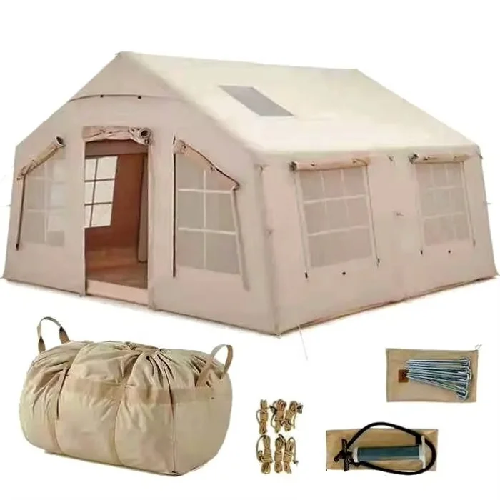 

Профессиональная заводская портативная солнцезащитная палатка на заказ, большая надувная воздушная палатка для кемпинга, семейная уличная непромокаемая палатка для 8-10 человек