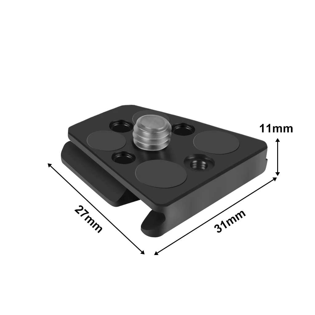 Quick Release Mount Plate Board Anti-Shake Clamp V Port für GoPro 13 Insta 360 DJI OSMO 360 Action Kamera Gimbal Stativ DSLR Käfig – Detail 25