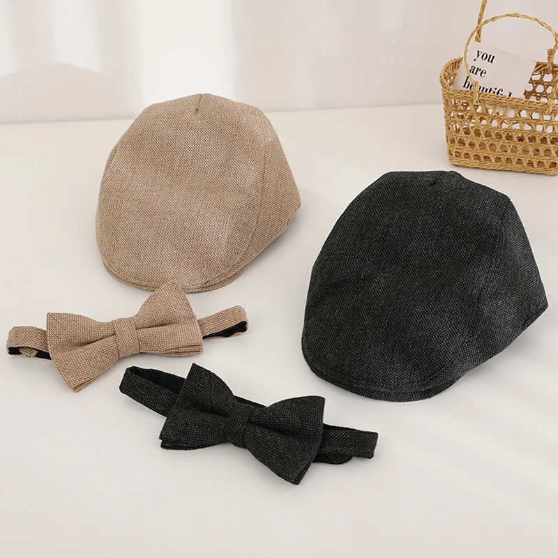 Ensemble de Chapeaux Béret pour Bébé Garçon et Fille, Bonnet à Nministériels d, Accessoires pour Enfant de 1 à 3 Ans, Nouvelle Collection Automne