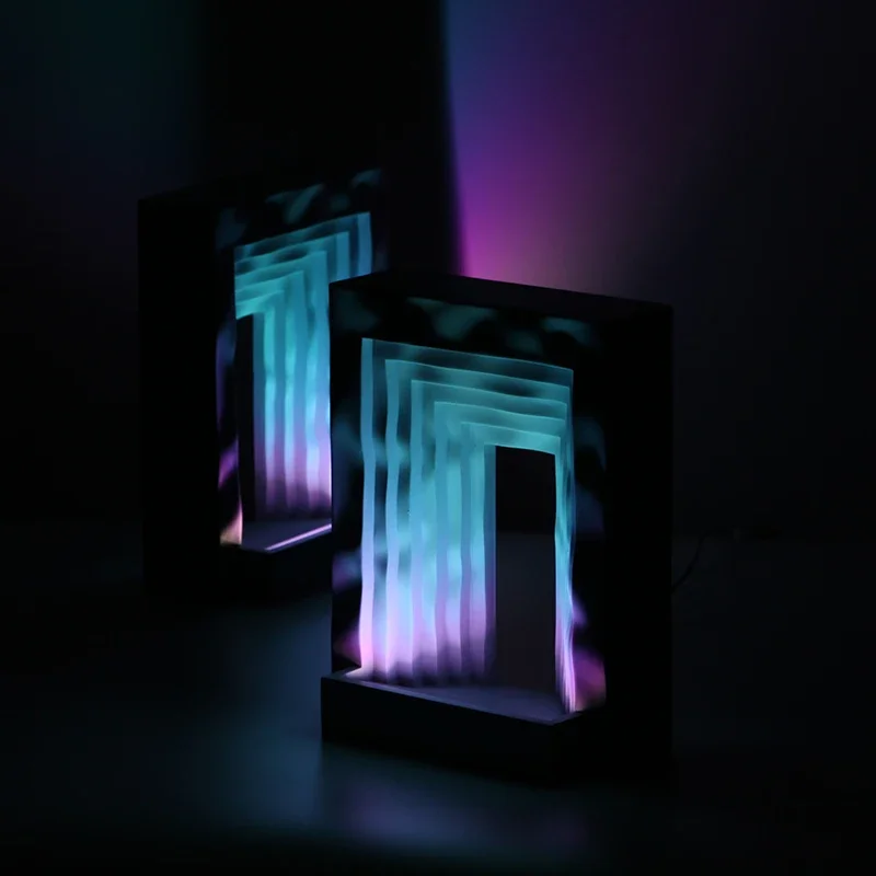 ضوء الليل تصميم الشعور أورورا غروب الشمس غرفة نوم خلفية جو عيد ميلاد الزفاف المشاركة هدية #3