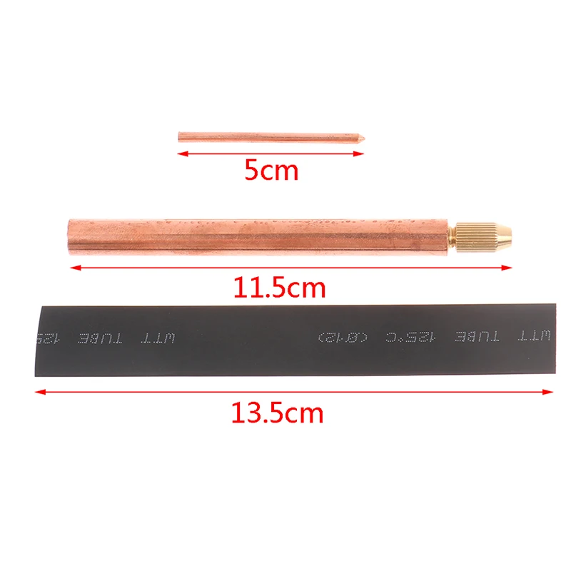 1Set Battery Spot Welding Pen Handheld Copper Belt 3mm Core DIY Point Touch Pen Thread Fixed For Battery Spot Welding Tools