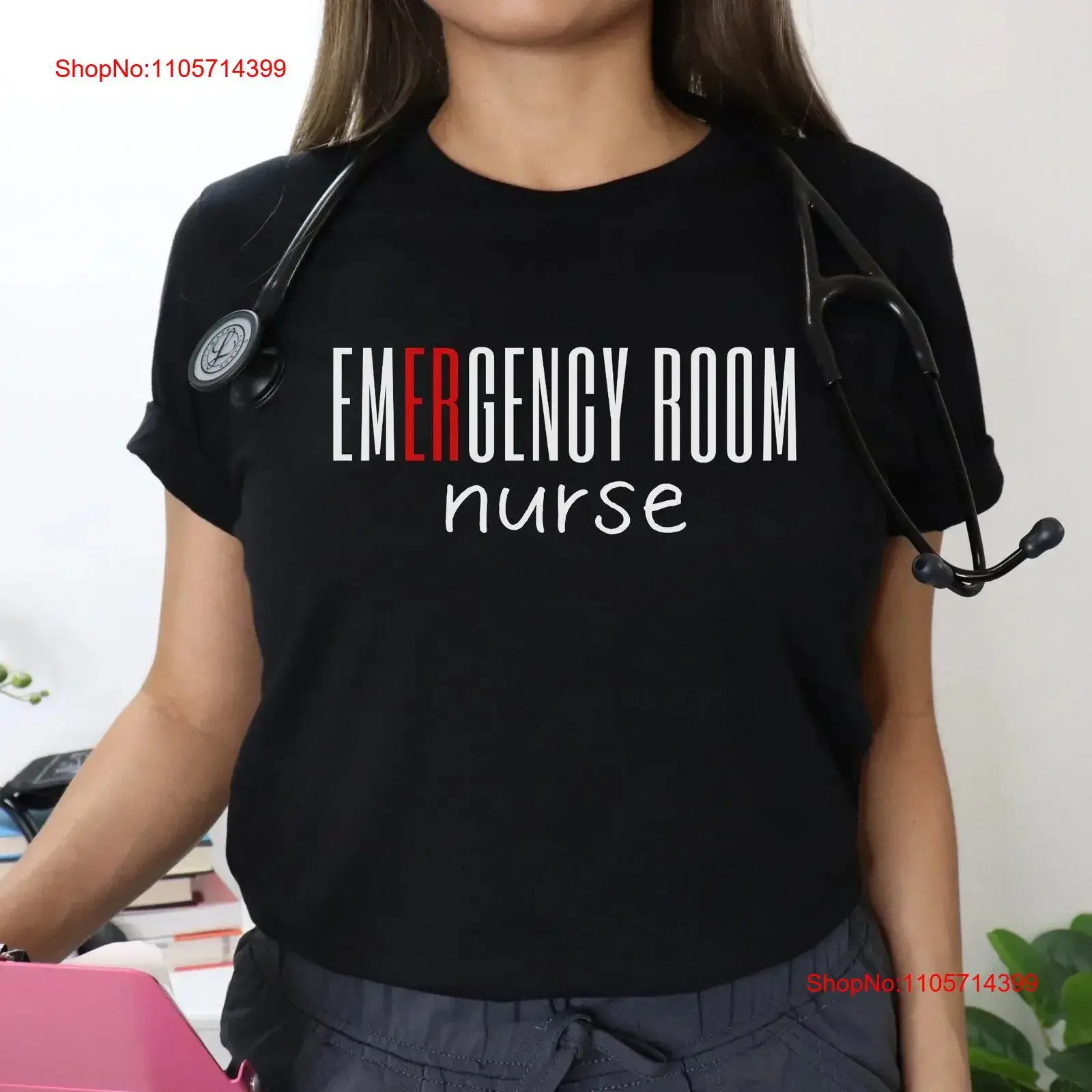 Emergency Room Nurse T Shirt for ER Grad Nursing vintage Washed Breathable homme designer clothes Versatile graphic