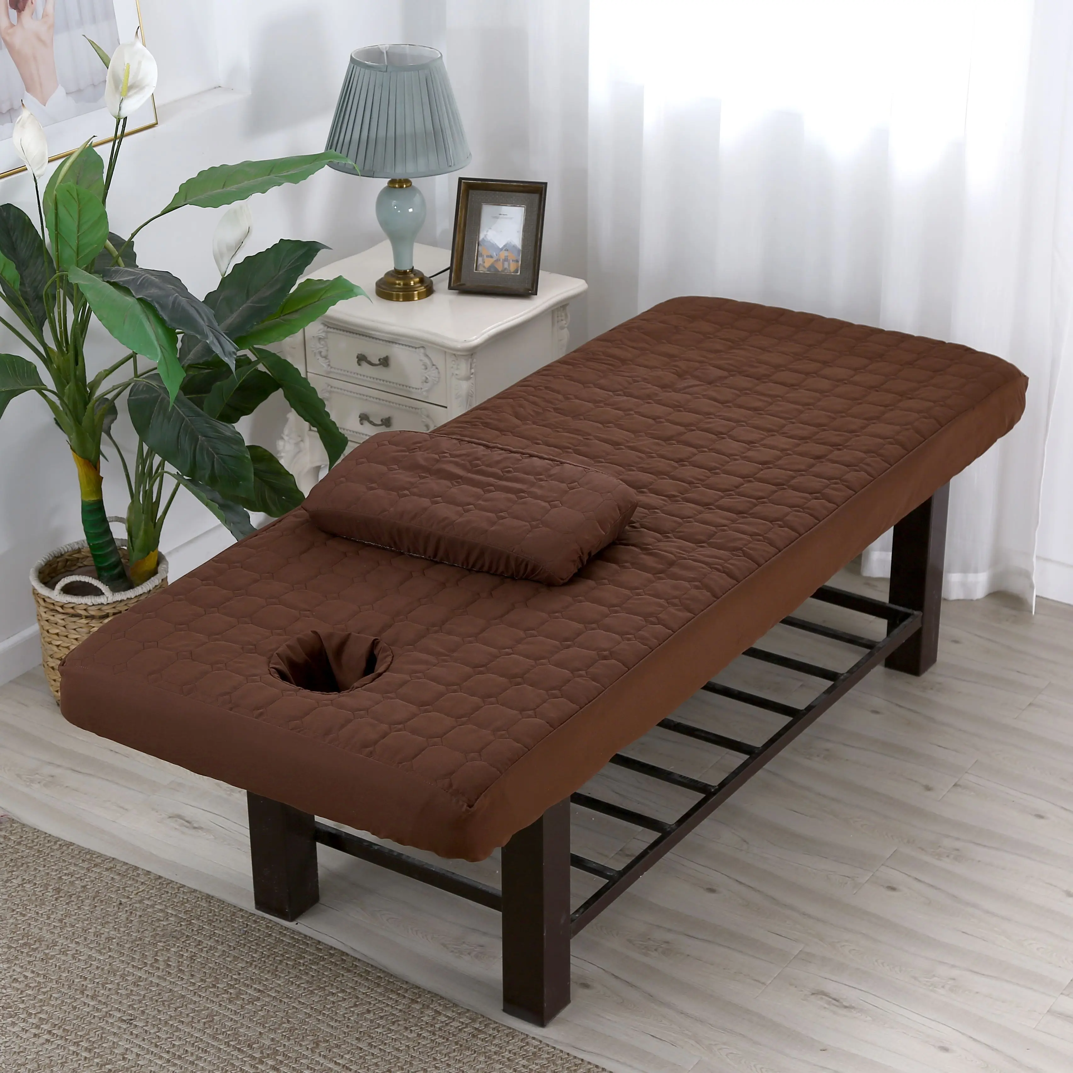 Anti Slip Fitted Bed Sheet Beauty Salon Massage Table Fitted Sheet Anti-dust Massage SPA Bed Cover Bedspread with Pillowcase