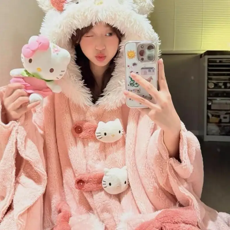 Sanrio-Conjunto de traje de Hello Kitty para mujer, conjuntos elegantes, trajes de Club para mujer, pantalones coordinados 2025, traje de pieza, nuevo sastrería a juego