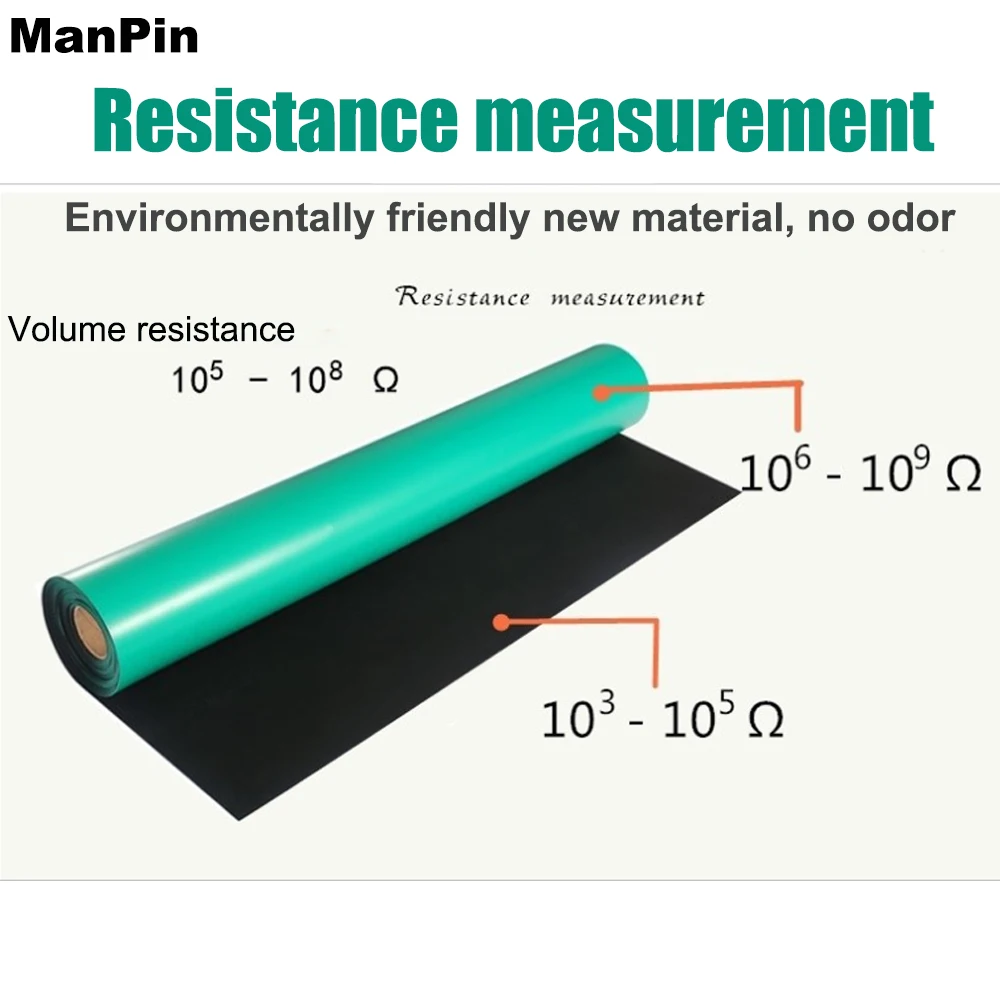 แผ่นรองงานโต๊ะ 3 มม. ป้องกันไฟฟ้าสถิตย์ ESD แผ่นยาง PVC สำหรับซ่อมโทรศัพท์มือถือ จอภาพ เมนบอร์ด ใช้ในร้านซ่อม โรงงาน อุปกรณ์คุณภาพสูง