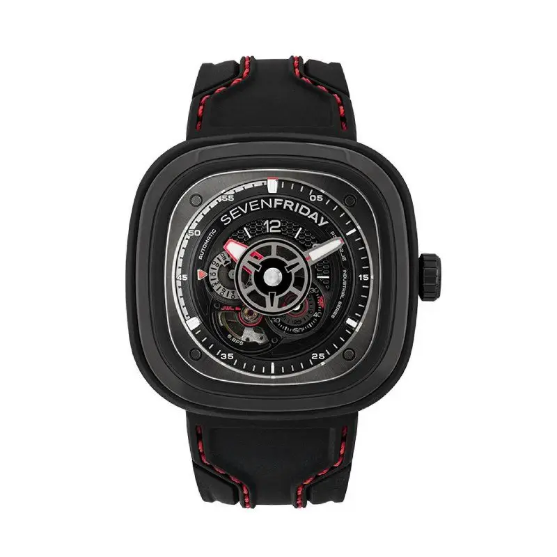 NEW SEVENFRIDAY P series watch P3C/02 RACER III WITH LEATR STRAP fully automatic mechanical watch luxury fashion Seven Fridays