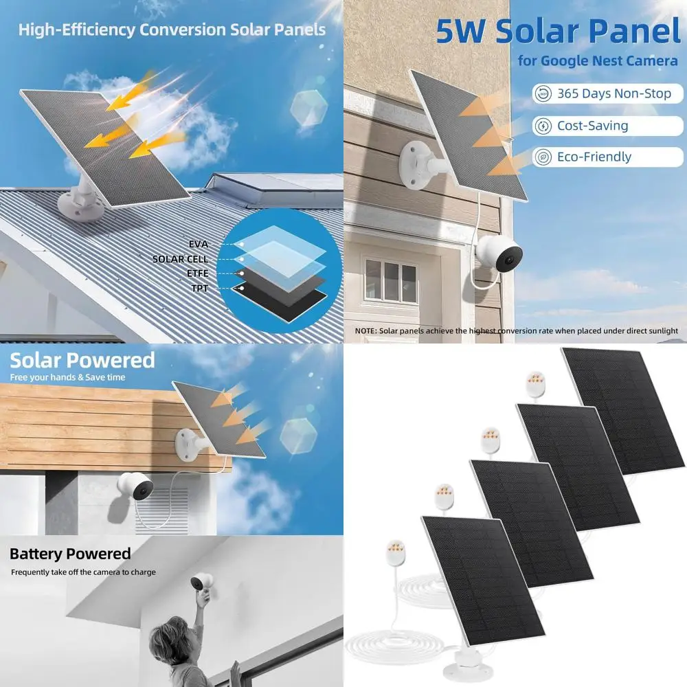 

Комплект беспроводных камер видеонаблюдения, 4 шт., для улицы/дома, на батарейках, 5В 5Вт, водонепроницаемость IP65, с настенным креплением и зарядным кабелем