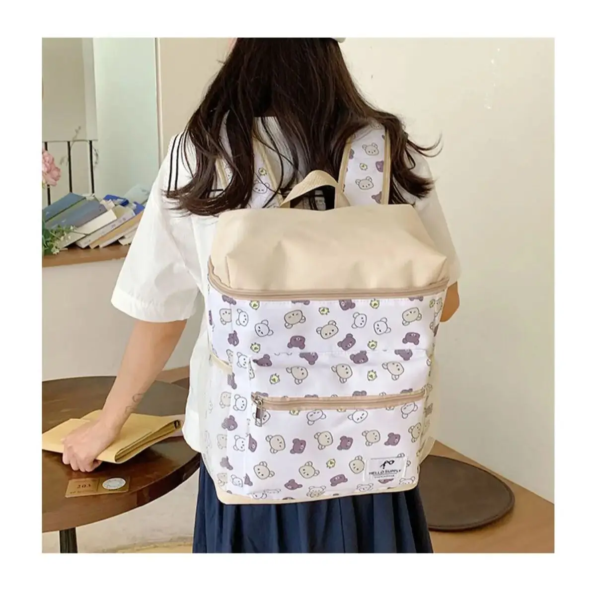 กระเป๋าเป้สไตล์เกาหลีแบบใหม่ กระเป๋านักเรียนอเนกประสงค์ กระเป๋าผู้หญิง กระเป๋าเป้เดินทาง กระเป๋าสะพายหลังสำหรับเดินทางไปทำงานทุกวัน น่ารัก น้ำหนักเบา