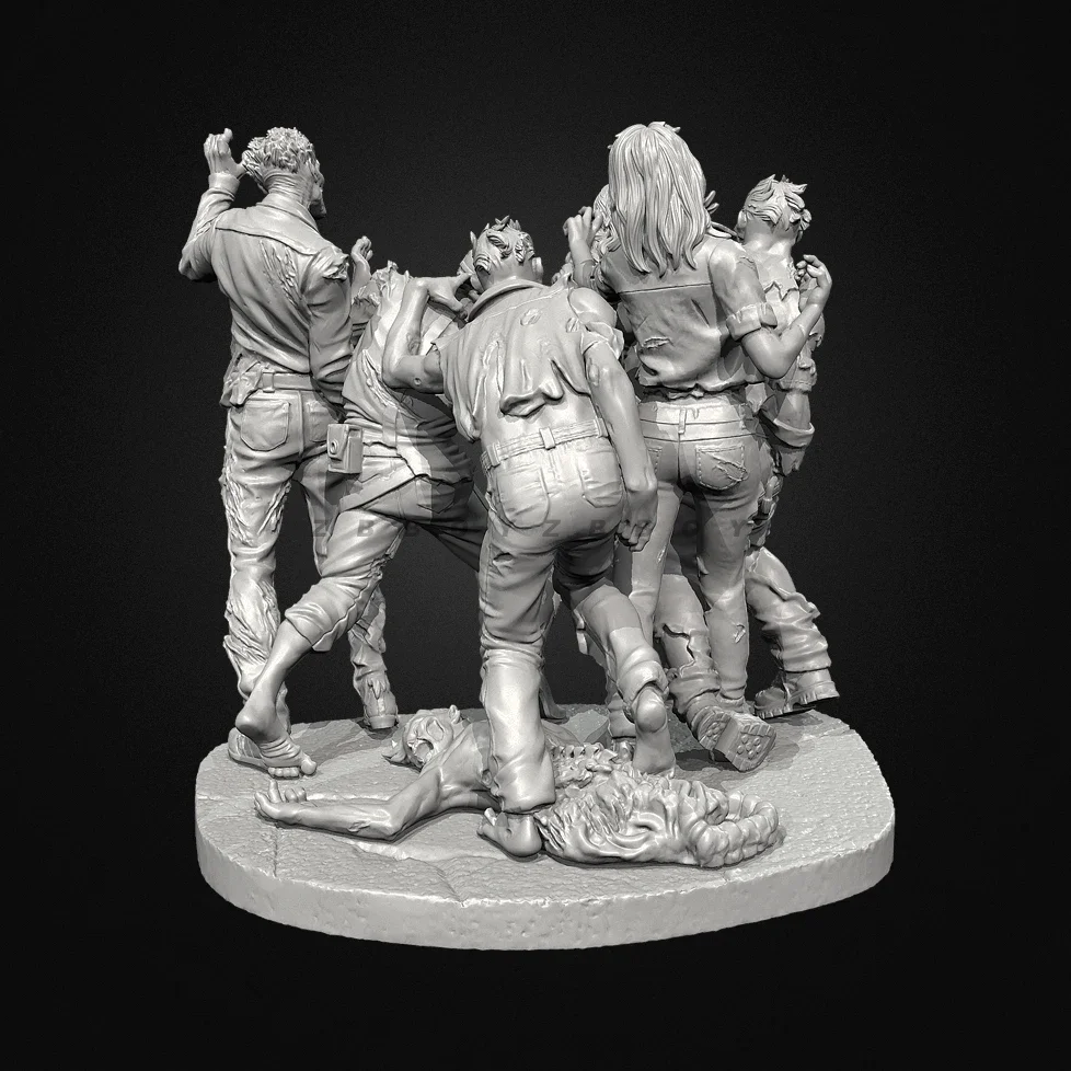 Kits de modèles en résine, hauteurs globales 38mm 50mm 75mm, figurine incolore et auto-assemblée (impression 3D) TD-7355/3D