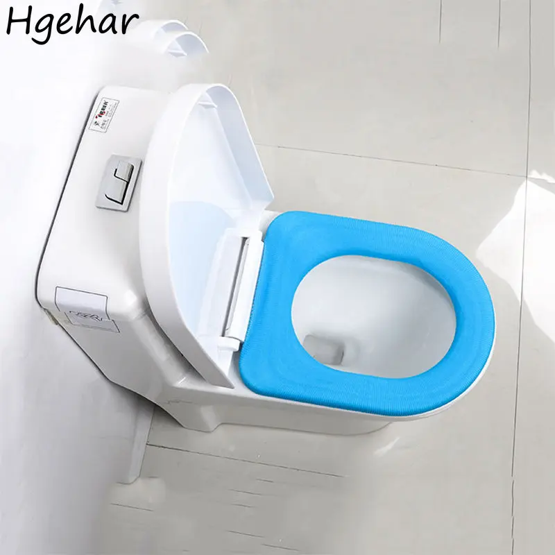 3 Pcs Toilet Seat Cover Home Universal High Elasticity Solid Washable Bathroom Decor Cushion Comfortable O-Shape Closestool Pads