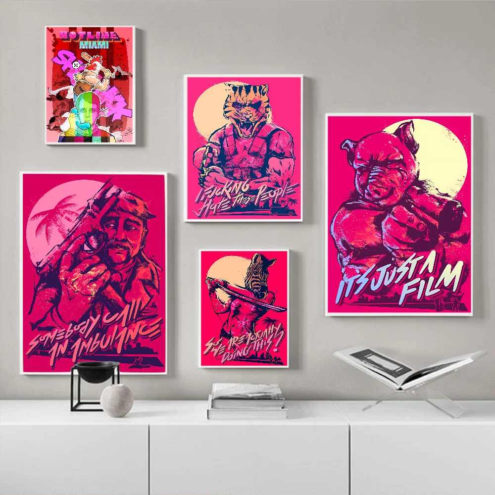 الخط الساخن-ميامي اليابانية أنيمي الجدار شنقا نسيج ، الطباعة الفنية ، ديكور المنزل #2