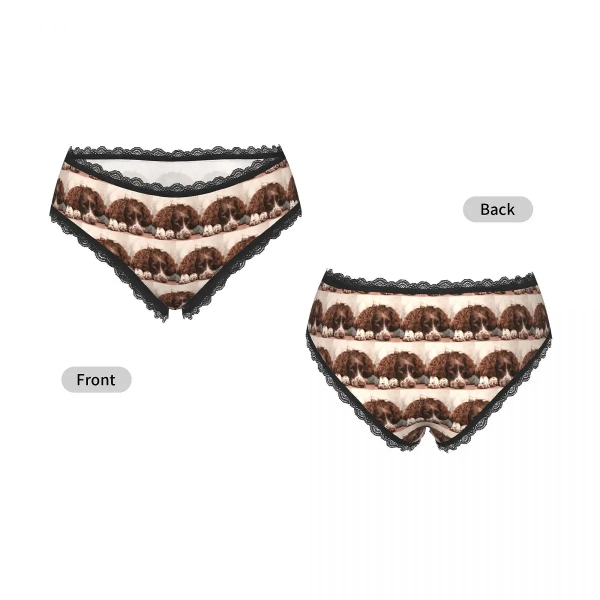 Custom English Springer Spaniel Panties Briefs Women's Comfort Briefs Underwear Breathable Female Underpants