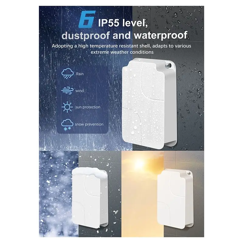 QWE-New 4-Port IP55 Outdoor Waterproof POE Repeater 1 To 3 Network Switch Poe Extender For IP Cameras